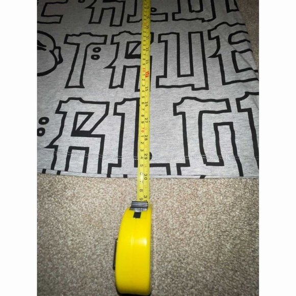 True Religion Gray & Black Graphic Print Short Sleeve T-Shirt Men's Size XL - Picture 5 of 6